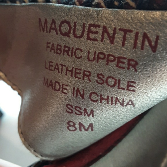 Anne Klein tweed sling back wine heels - Picture 7 of 7